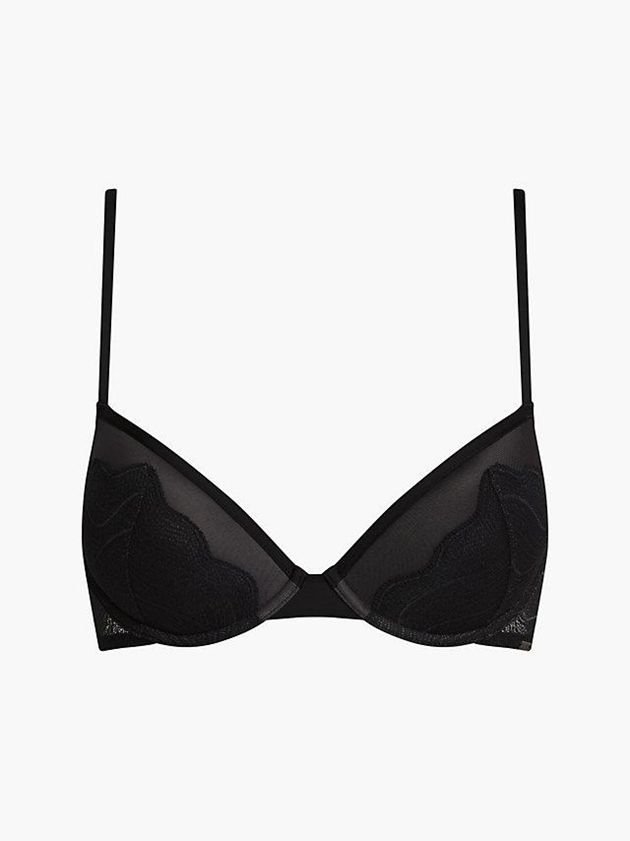 Calvin Klein USA Push Up Demi Womens Bra Black 4032596-LA